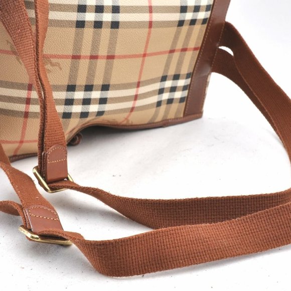 Authentic Burberrys Nova Check PVC Leather Backpac - Picture 4 of 16